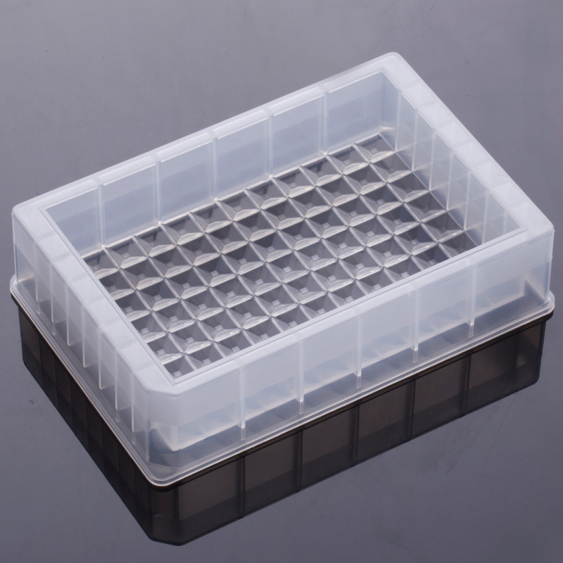 Reservoir microplates without caps, single well, 96 troughs, low profile 31.4mm height, 195ml, non-Sterile, 10/pk, 50/cs