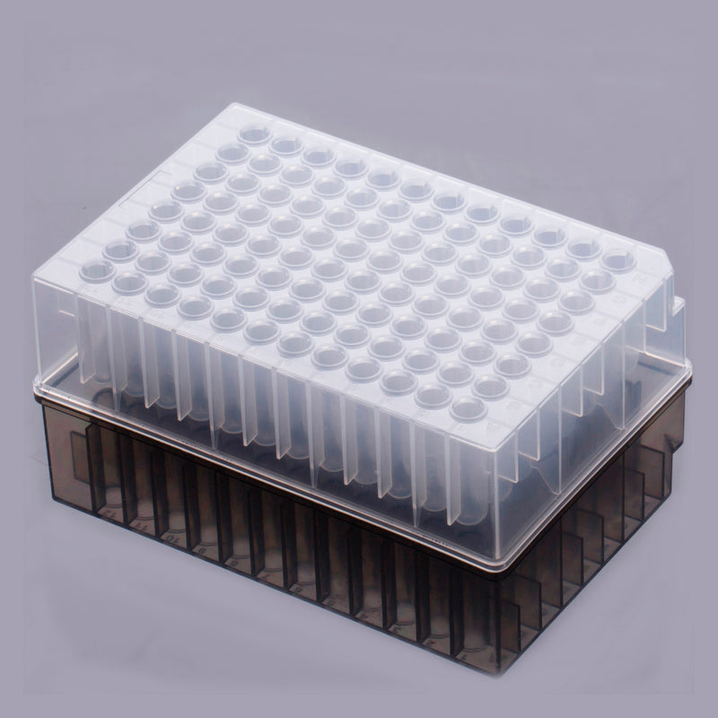 1.0 ml 96-Well Deep Well Plate, V-Bottom, low profile, Round well, sterile, 5/pk, 50/cs