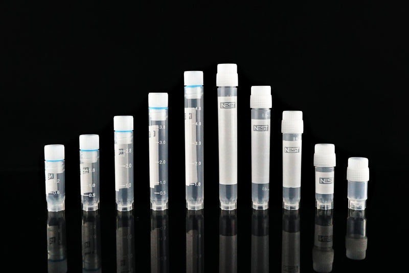 1.2 mL Cryogenic Vial, Self-Standing, External Thread, Sterile, 9*9/rack, 14 racks/cs,  1134 vials/cs