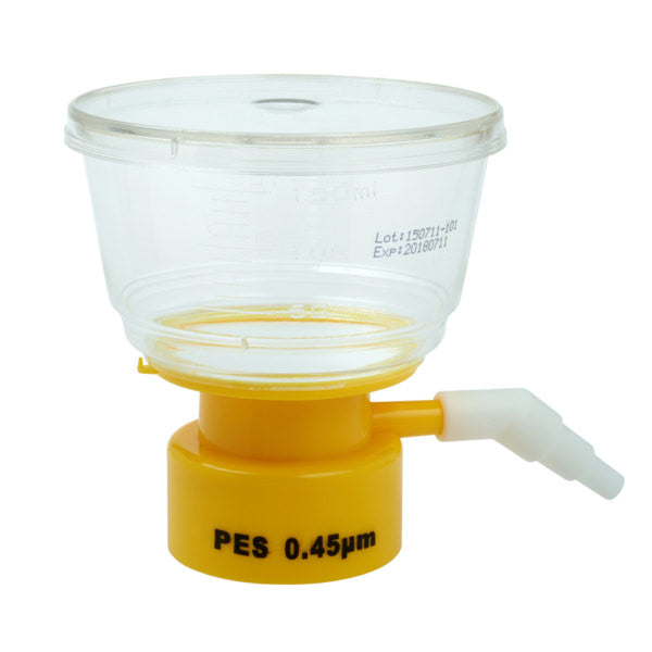 150mL Bottle Top Filter, 0.45μm PES Filter, 50mm Diameter, Sterile