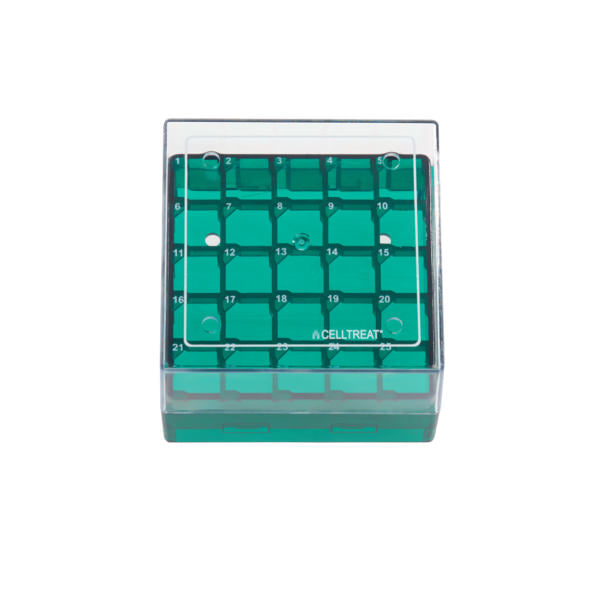 25 Place Storage Box for CF Cryogenic Vial, Polycarbonate, Non-sterile