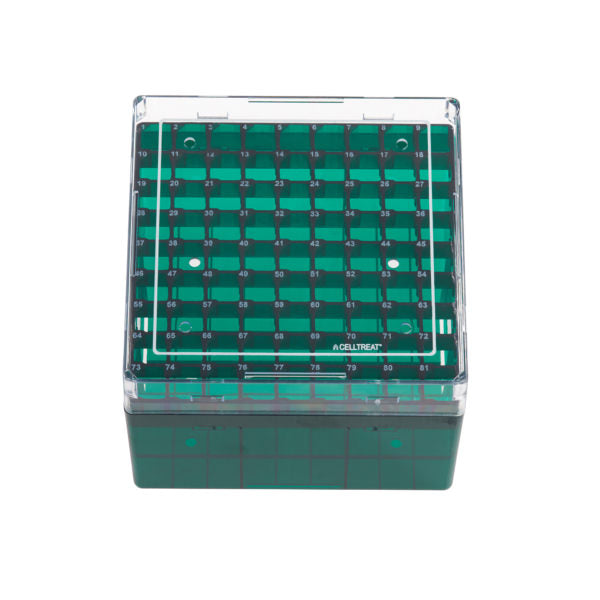 81 Place Deep Storage Box for CF Cryogenic Vial, Polycarbonate, Non-sterile