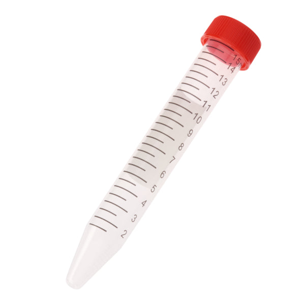 15mL Centrifuge Tube, Red Cap - Bag, Sterile