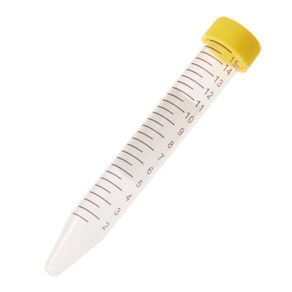 15mL Centrifuge Tube, Yellow Cap - Bag, Sterile