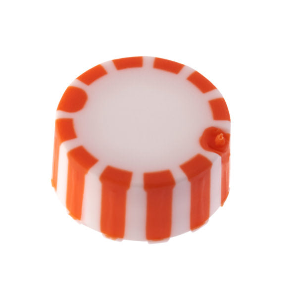 CAP ONLY, Orange Screw Top Micro Tube Grip Cap With Integrated O-Ring, Non-sterile