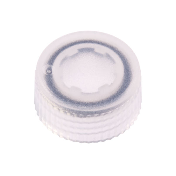 CAP ONLY, Clear Screw Top Micro Tube Cap, O-Ring, Translucent, Sterile