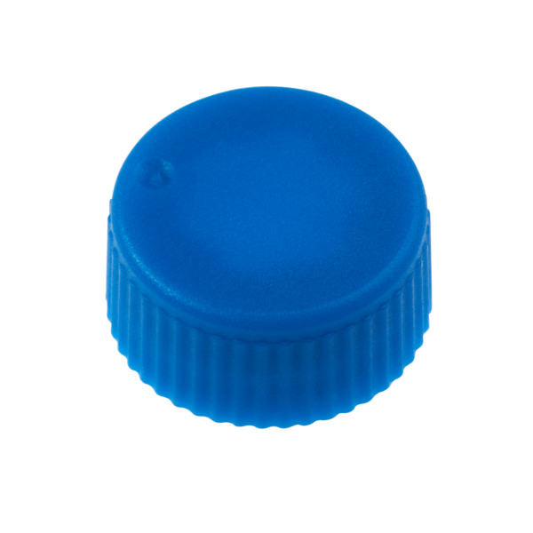 CAP ONLY, Blue Screw Top Micro Tube Cap, O-Ring, Opaque, Non-sterile