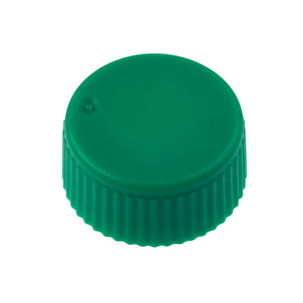 CAP ONLY, Green Screw Top Micro Tube Cap, O-Ring, Opaque, Non-sterile