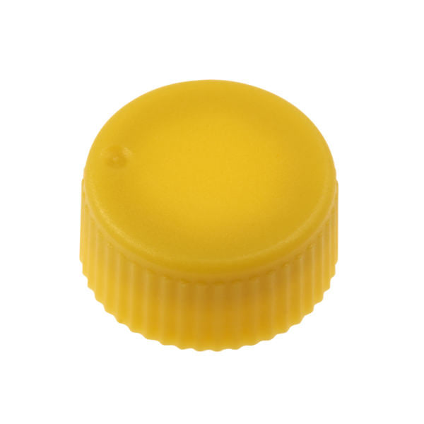 CAP ONLY, Yellow Screw Top Micro Tube Cap, O-Ring, Opaque, Non-sterile