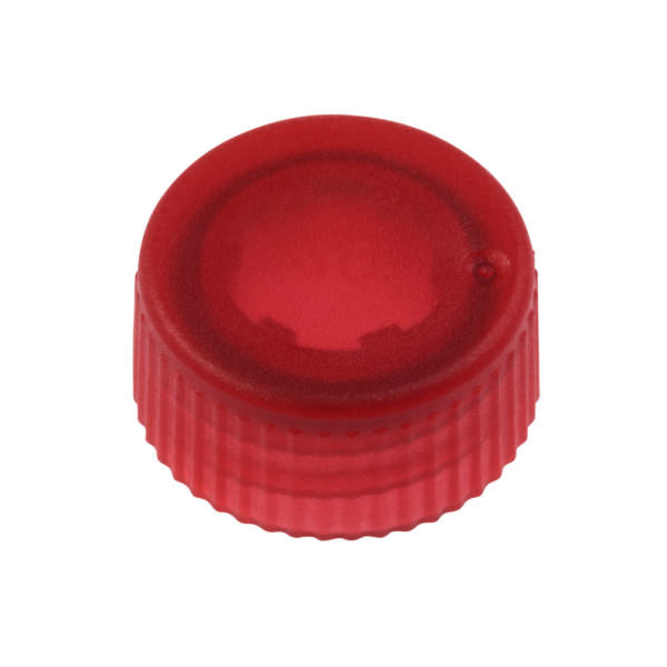 CAP ONLY, Red Screw Top Micro Tube Cap, O-Ring, Translucent, Non-sterile