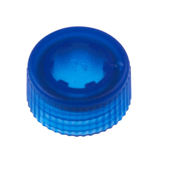 CAP ONLY, Blue Screw Top Micro Tube Cap, O-Ring, Translucent, Non-sterile