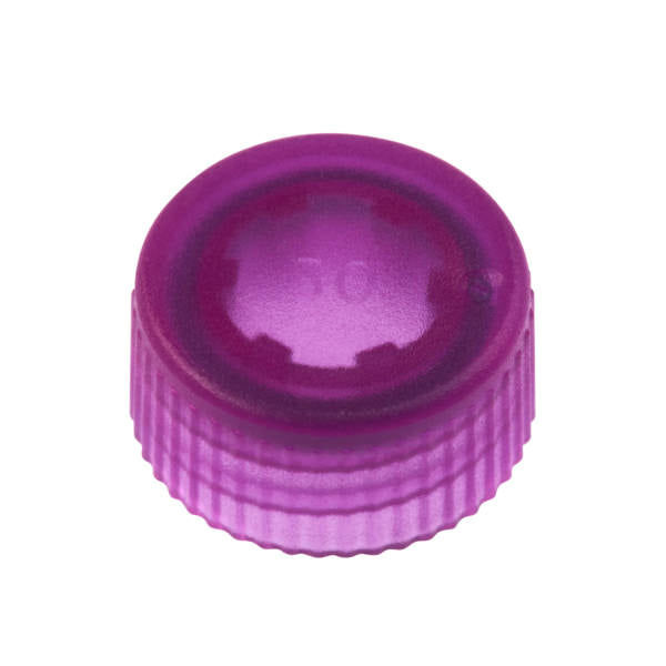 CAP ONLY, Purple Screw Top Micro Tube Cap, O-Ring, Translucent, Non-sterile