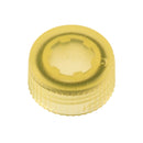 CAP ONLY, Yellow Screw Top Micro Tube Cap, O-Ring, Translucent, Non-sterile