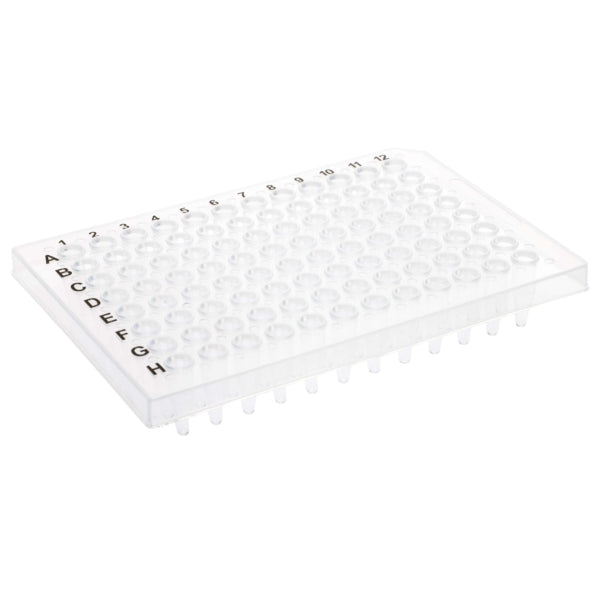 96 Well PCR Plate, Half Skirt, Clear, 0.2mL