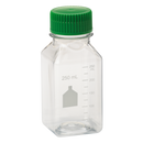 250mL Media Bottle, Square, PET, Bulk, Sterile