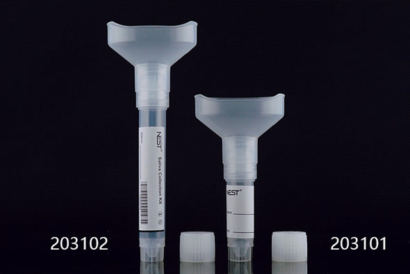 Dry Saliva Collection Kit -  Dry Saliva Collection Kit,Each Kit Includes a 5 mL Vial with a Screw Funnel, a Cap and a Specimen Bag, Sterile Pack, 100 kits/case Cat.No.：203101