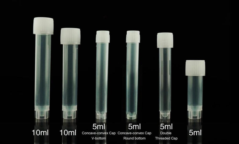 4 mL Sterile Disposable Sampler Tubes, Sterile Caps separated, 200 tubes/bag, 200 caps/bag, 1000 tubes+1000 caps/cs