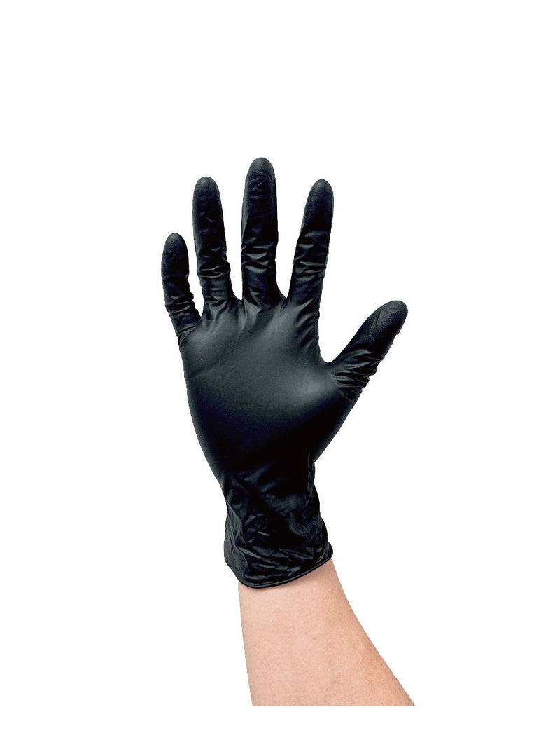 NestShield® Extra Thick Nitrile Examination Gloves, Black, 6 mil, powder free, medium, 100/pk, 1000/cs